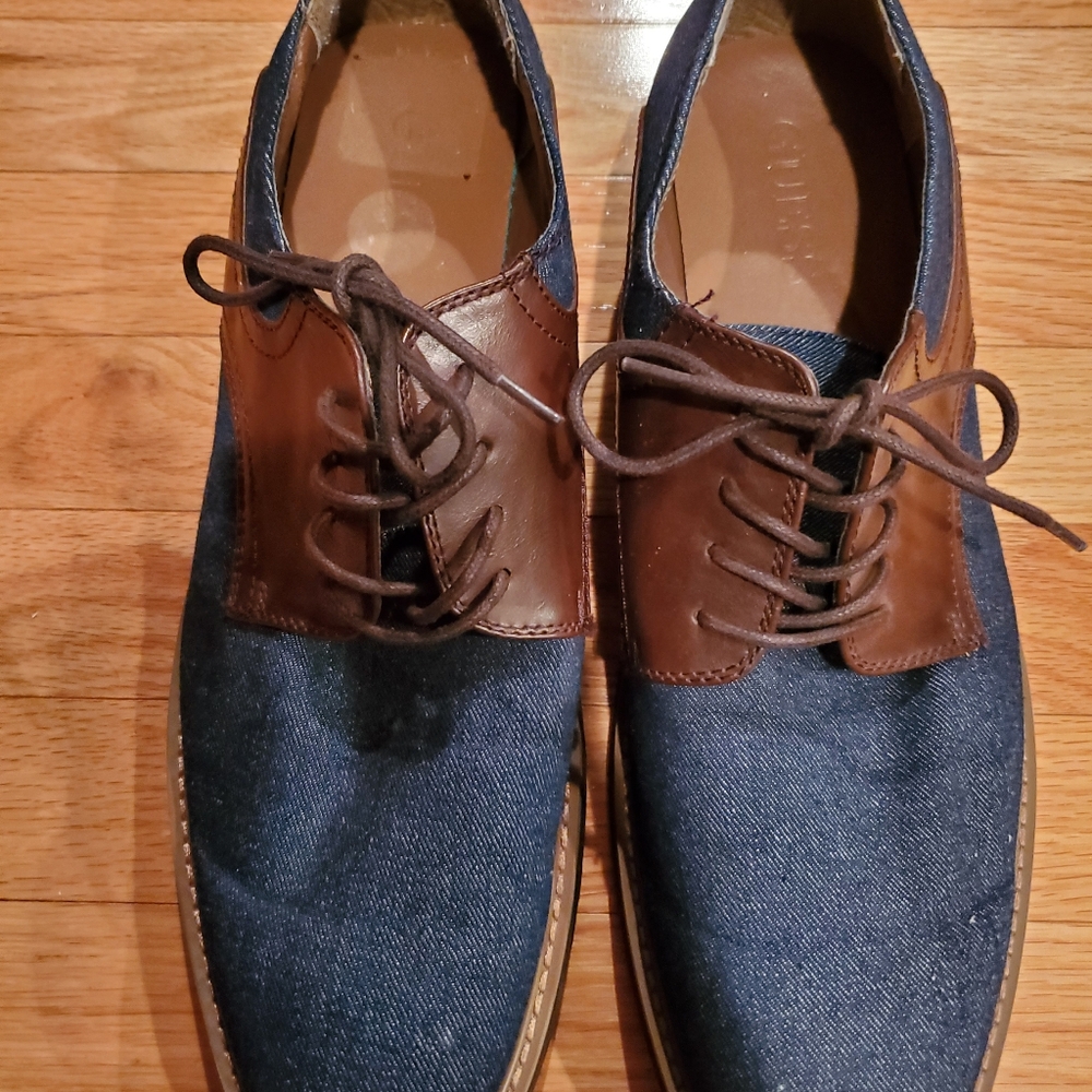Guess Brown and Blue Oxford Derbys with Two-Tone Design